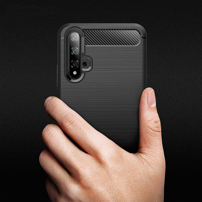 Capa para Huawei nova 5T / Honor 20, Techsuit, Carbono, Preta