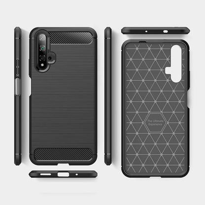 Capa para Huawei nova 5T / Honor 20, Techsuit, Carbono, Preta