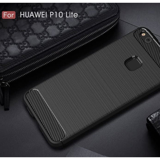 Capa para Huawei P10 Lite, Techsuit, Carbono, Preta