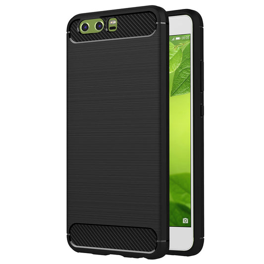 Capa para Huawei P10, Techsuit, Carbono, Preta