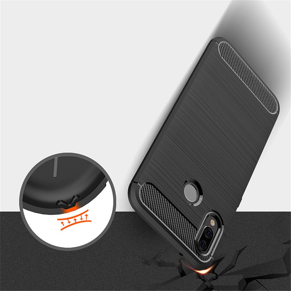Capa para Huawei P20 Lite, Techsuit, Carbono, Preta