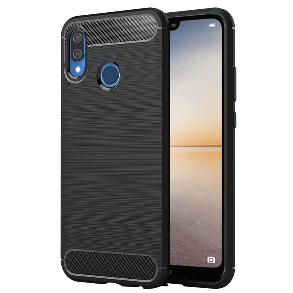 Capa para Huawei P20 Lite, Techsuit, Carbono, Preta