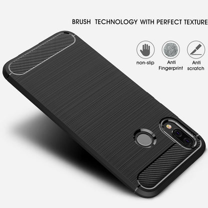 Capa para Huawei P20 Lite, Techsuit, Carbono, Preta