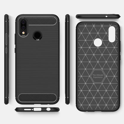 Capa para Huawei P20 Lite, Techsuit, Carbono, Preta