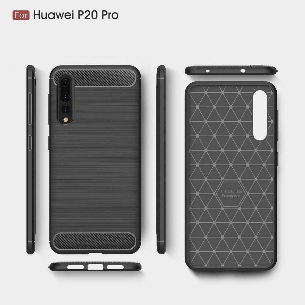 Capa para Huawei P20 Pro, Techsuit, Carbono, Preta