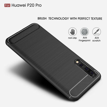 Capa para Huawei P20 Pro, Techsuit, Carbono, Preta