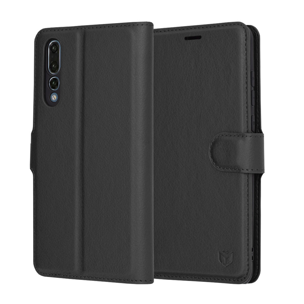 Capa para Huawei P20 Pro, Techsuit, Leather Folio, Preta