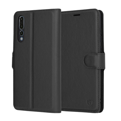 Capa para Huawei P20 Pro, Techsuit, Leather Folio, Preta