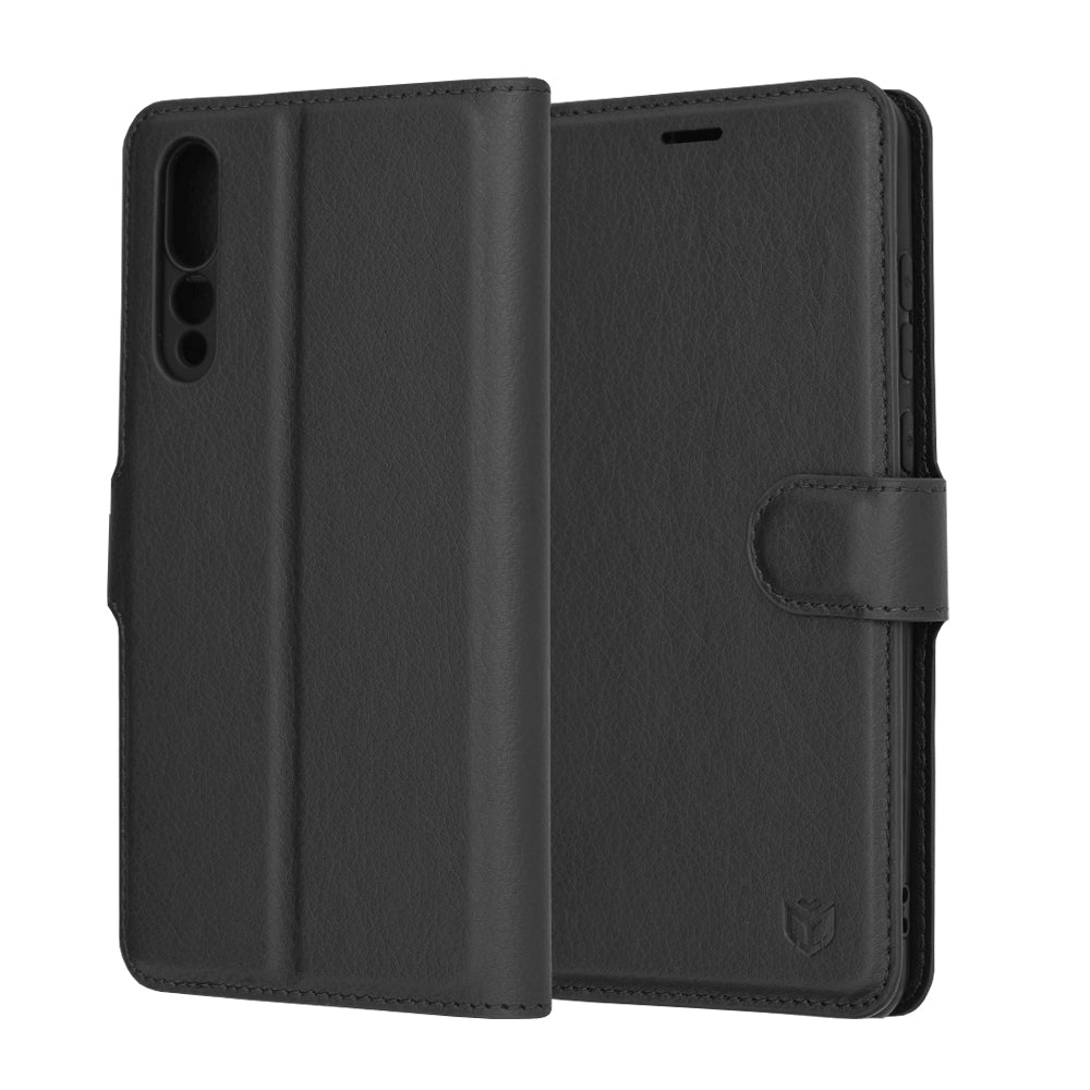 Capa para Huawei P20 Pro, Techsuit, Leather Folio, Preta
