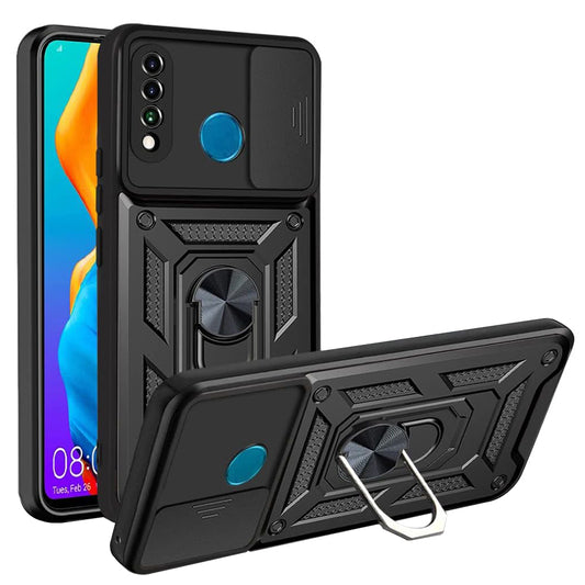 Capa para Huawei P30 lite New Edition / P30 lite, Techsuit, CamShield, Preta