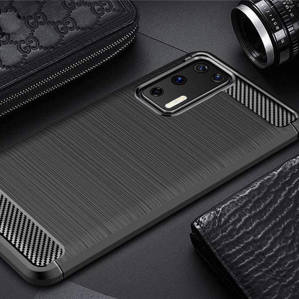 Capa para Huawei P40 Pro, Techsuit, Carbono, Preta