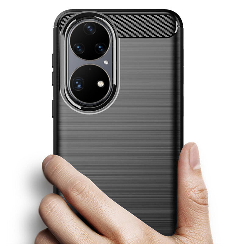 Capa para Huawei P50 Pro, Techsuit, Carbono, Preta