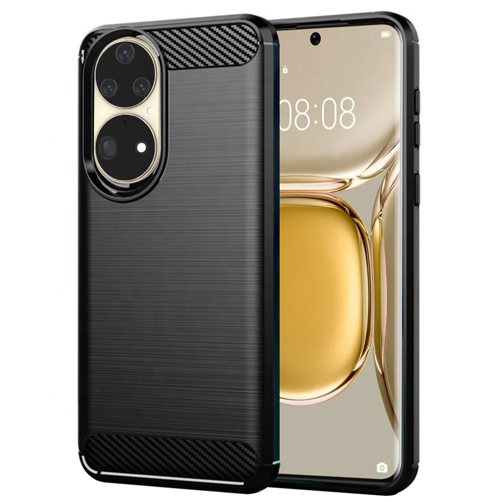 Capa para Huawei P50 Pro, Techsuit, Carbono, Preta