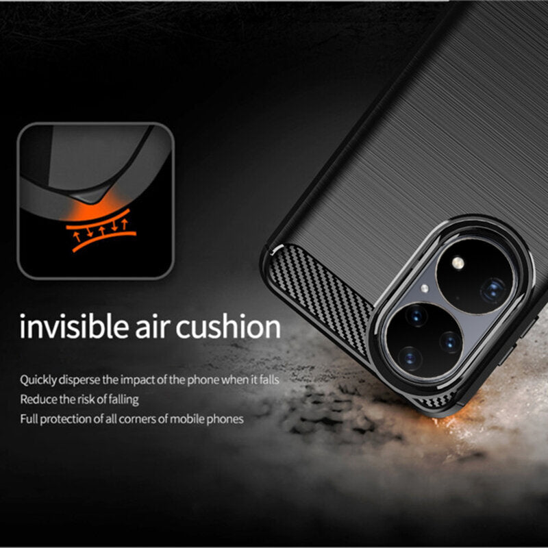 Capa para Huawei P50 Pro, Techsuit, Carbono, Preta