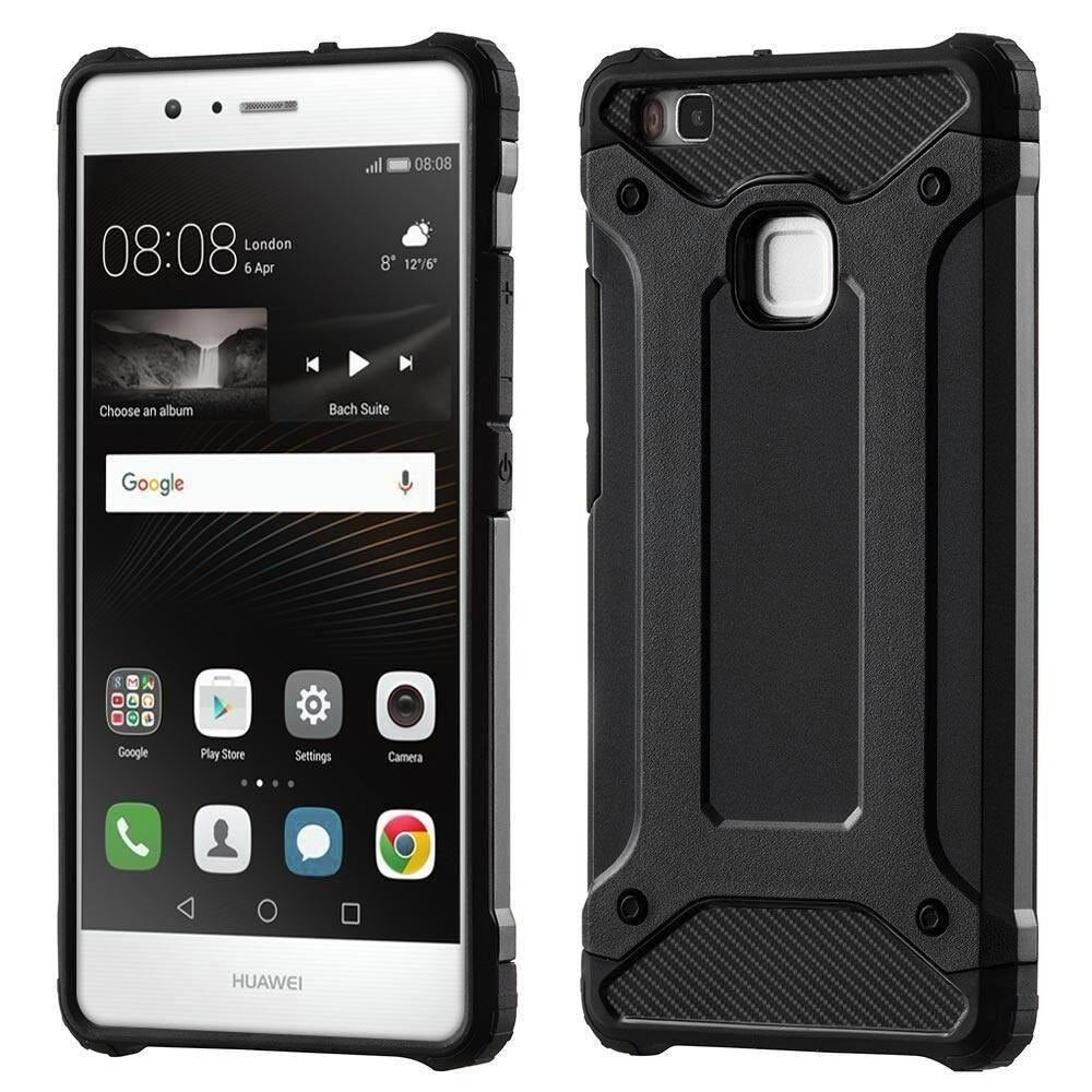 Case for Huawei P9 lite (2016), Techsuit, Hybrid Armor, Black
