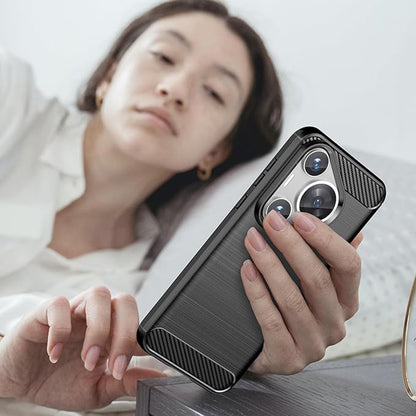 Capa para Huawei Pura 70, Techsuit, Carbono, Preta