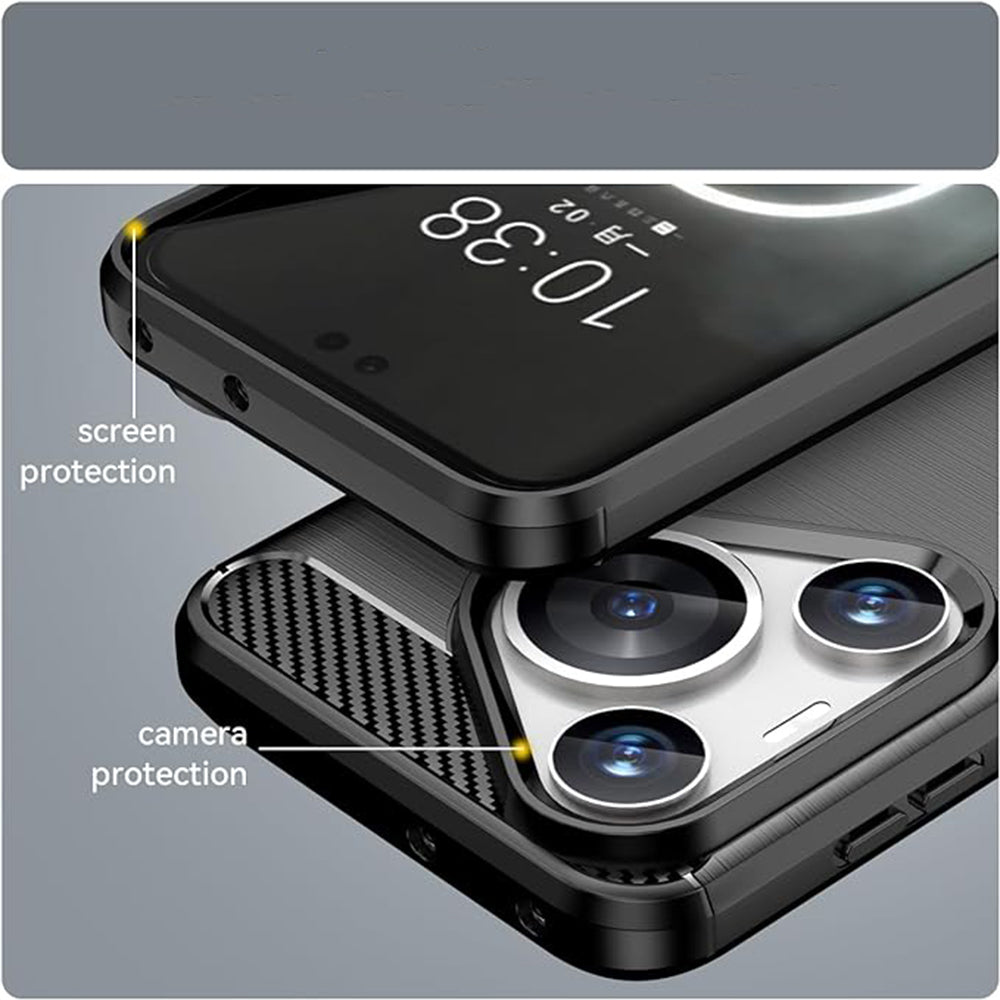 Capa para Huawei Pura 70, Techsuit, Carbono, Preta