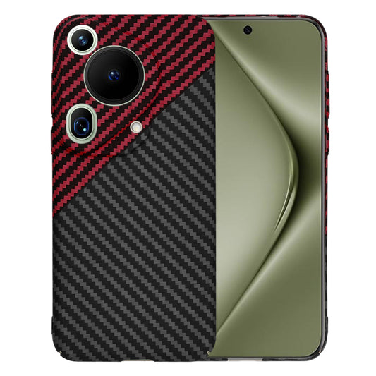 Capa para Huawei Pura 70 Ultra, Techsuit, Carbonite FiberShell, Preto Vermelho