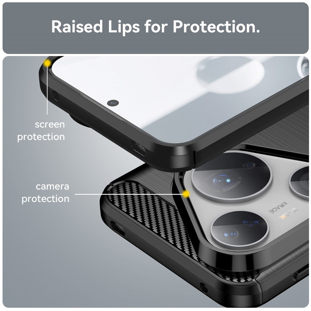 Capa para Huawei Pura 80 Pro / Pura 80 Ultra, Techsuit, Carbono, Preta