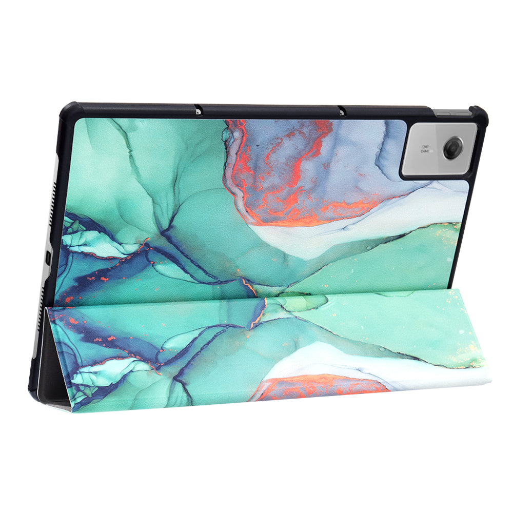 Capa para Lenovo Idea Tab Plus, Techsuit, FoldPro Green Time, Multicolor