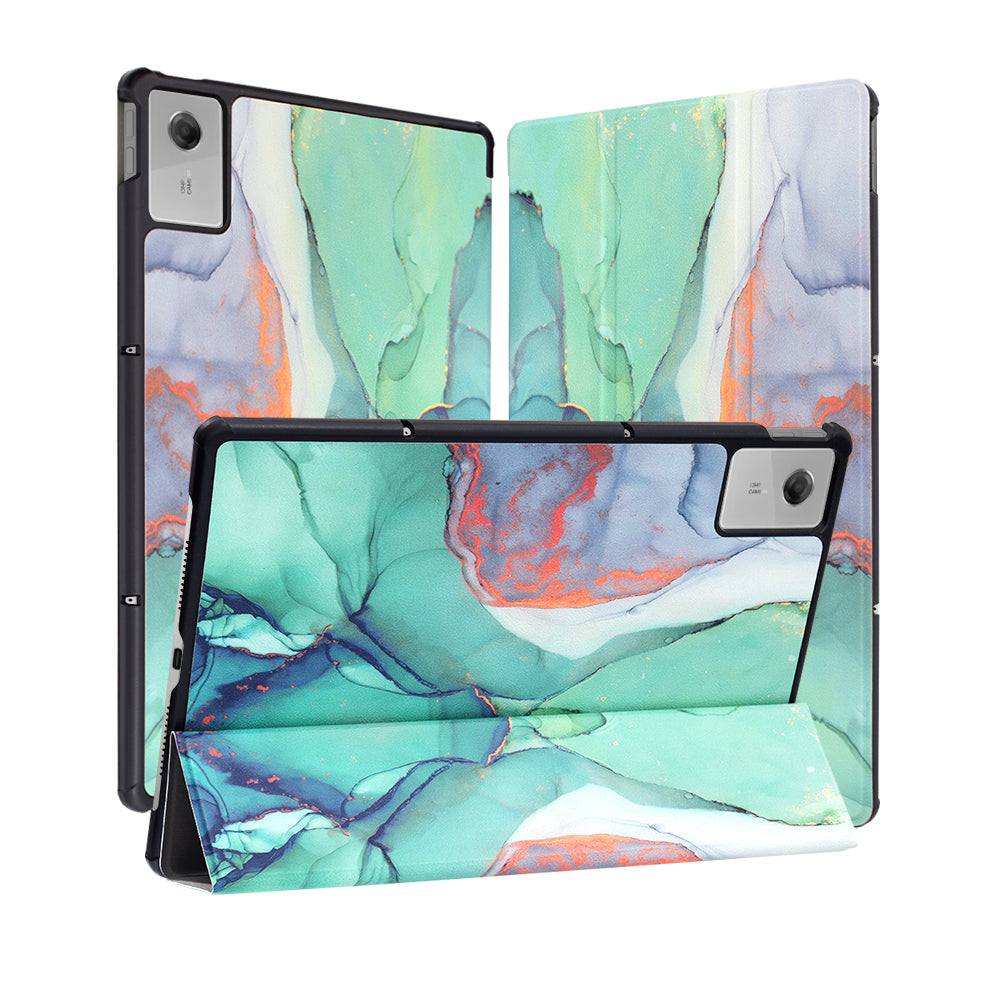 Capa para Lenovo Idea Tab Plus, Techsuit, FoldPro Green Time, Multicolor