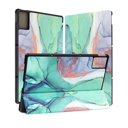 Capa para Lenovo Idea Tab Plus, Techsuit, FoldPro Green Time, Multicolor