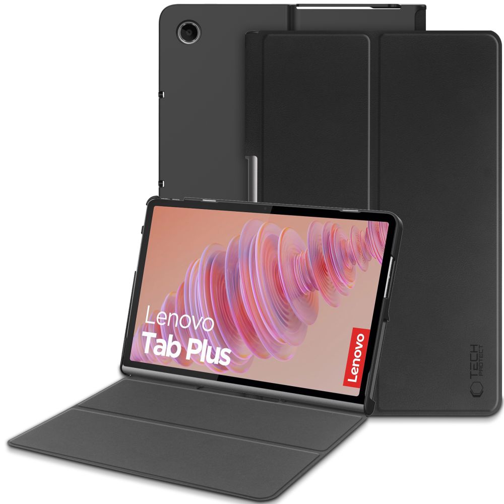 Capa para Lenovo Tab Plus 11,5 polegadas, Tech-Protect, SmartCase, Preto 