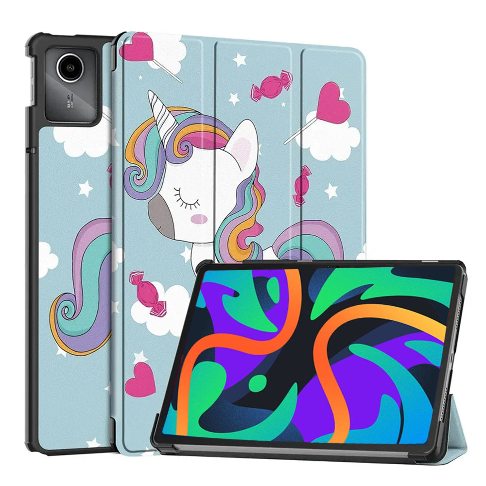 Capa para Lenovo Tab M11, Techsuit, FoldPro Unicorn, Multicolor