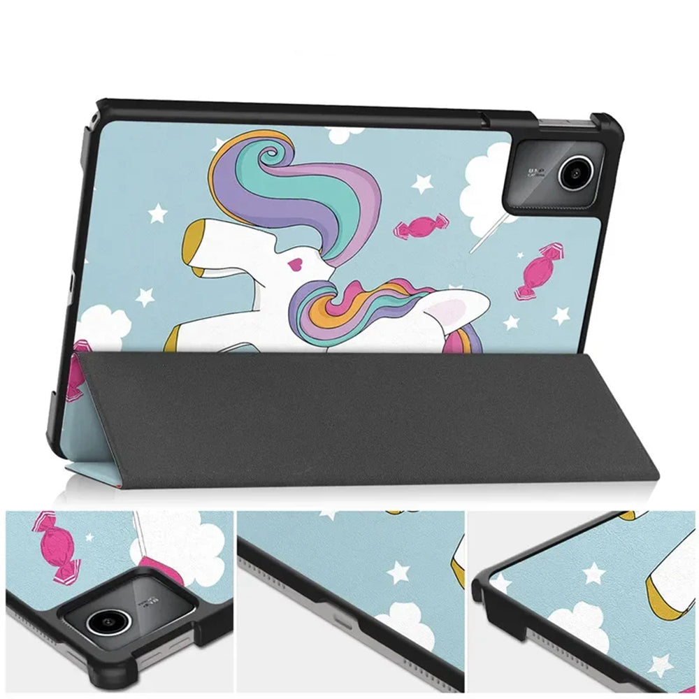 Capa para Lenovo Tab M11, Techsuit, FoldPro Unicorn, Multicolor