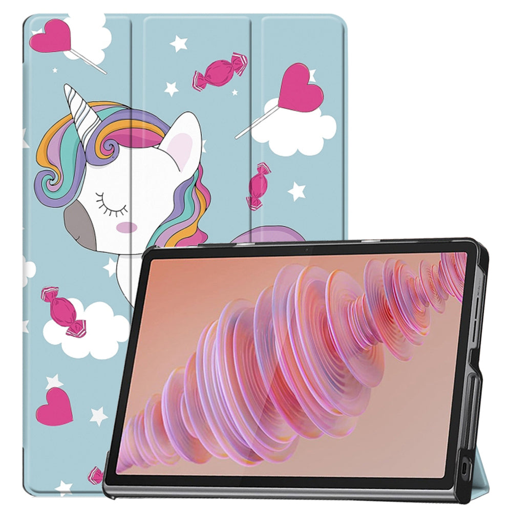 Capa para Lenovo Tab Plus 11.5 polegadas, Techsuit, FoldPro Unicorn, Multicolor