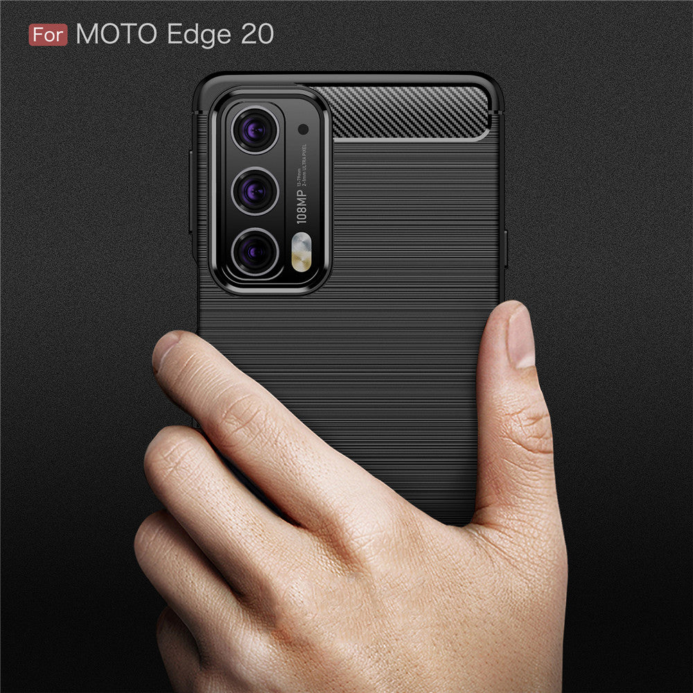Capa para Motorola Edge 20, Techsuit, Carbono, Preta
