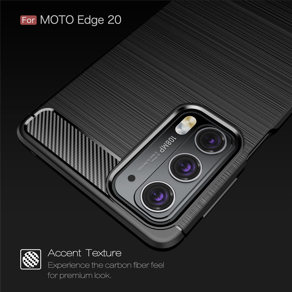 Capa para Motorola Edge 20, Techsuit, Carbono, Preta