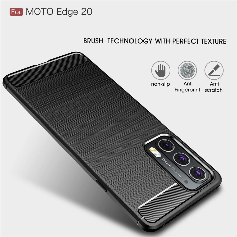 Capa para Motorola Edge 20, Techsuit, Carbono, Preta