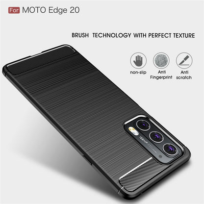 Capa para Motorola Edge 20, Techsuit, Carbono, Preta