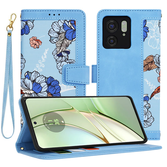 Capa para Motorola Edge (2023) / Edge 40, Techsuit, FlipCraft, Azul