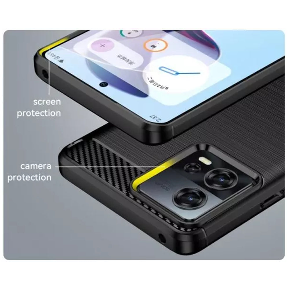 Capa para Motorola Edge 30 Fusion, Techsuit, Carbono, Preta