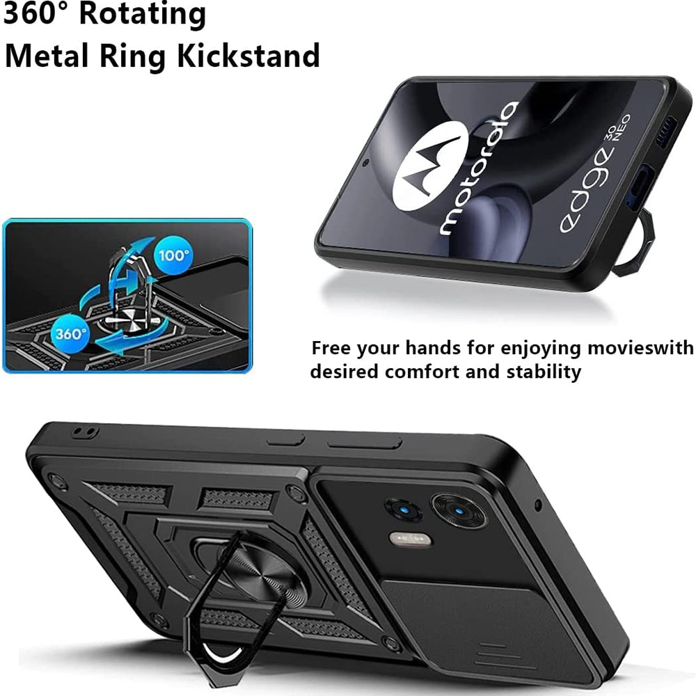 Capa para Motorola Edge 30 Neo, Techsuit, CamShield, Preta