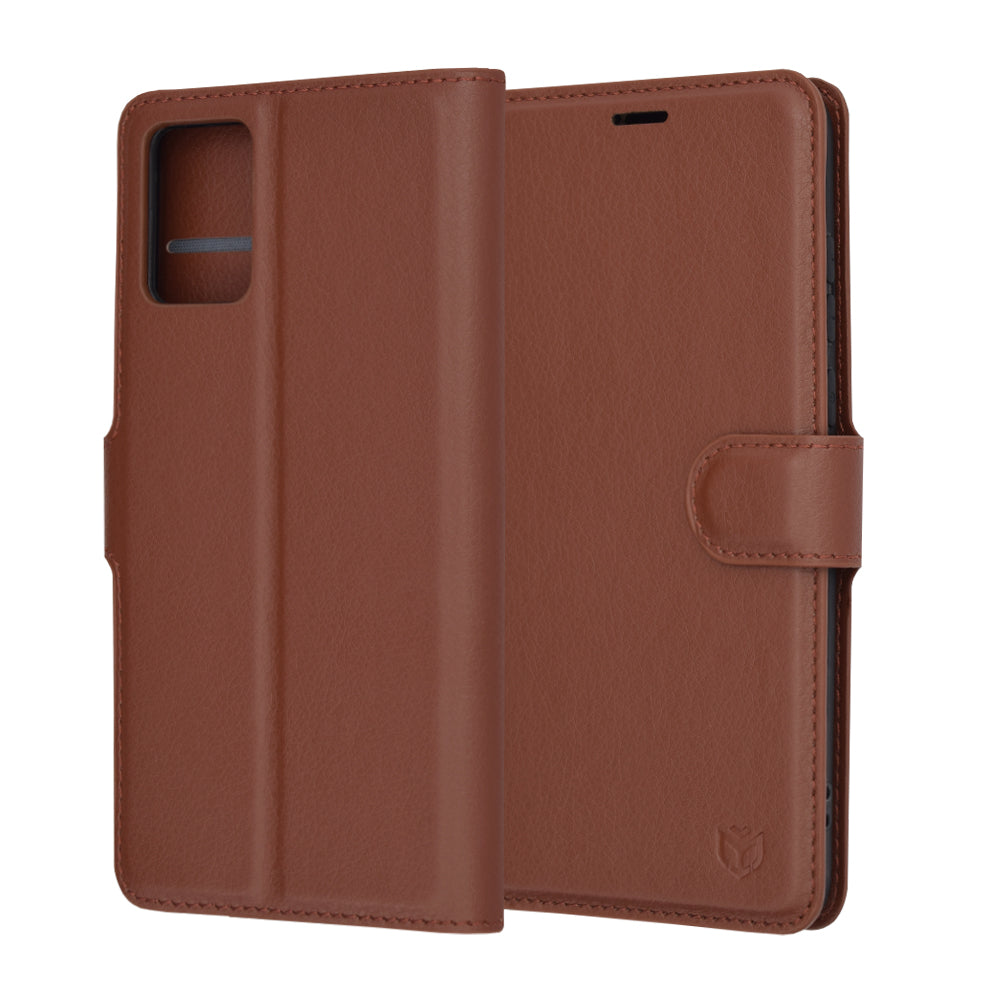 Capa para Motorola Edge 30 Neo, Techsuit, Leather Folio, Castanha