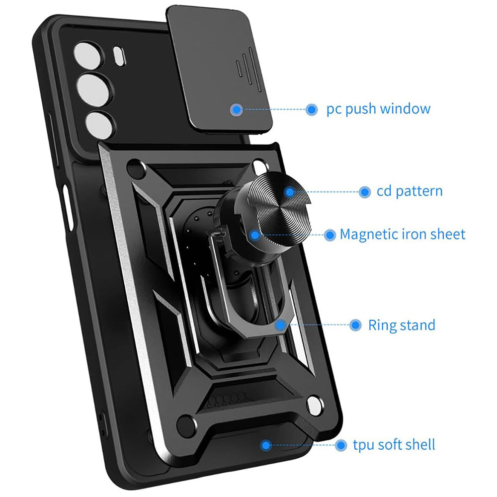 Capa para Motorola Edge 30, Techsuit, CamShield, Preta