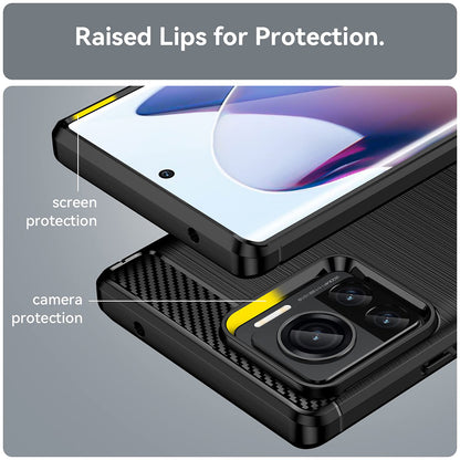 Capa para Motorola Edge 30 Ultra, Techsuit, Carbono, Preta