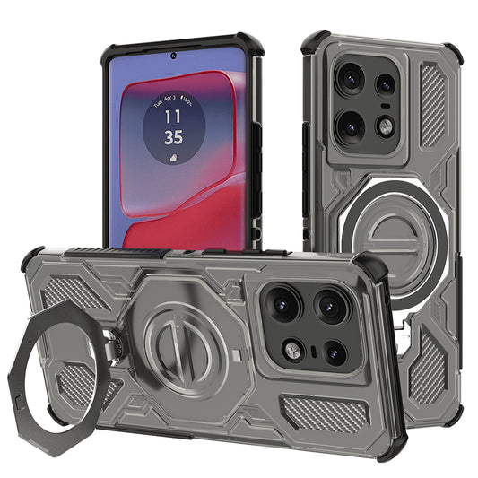 Capa para Motorola Edge 50 Pro, Techsuit, Carbon Shield Pro, Fumado