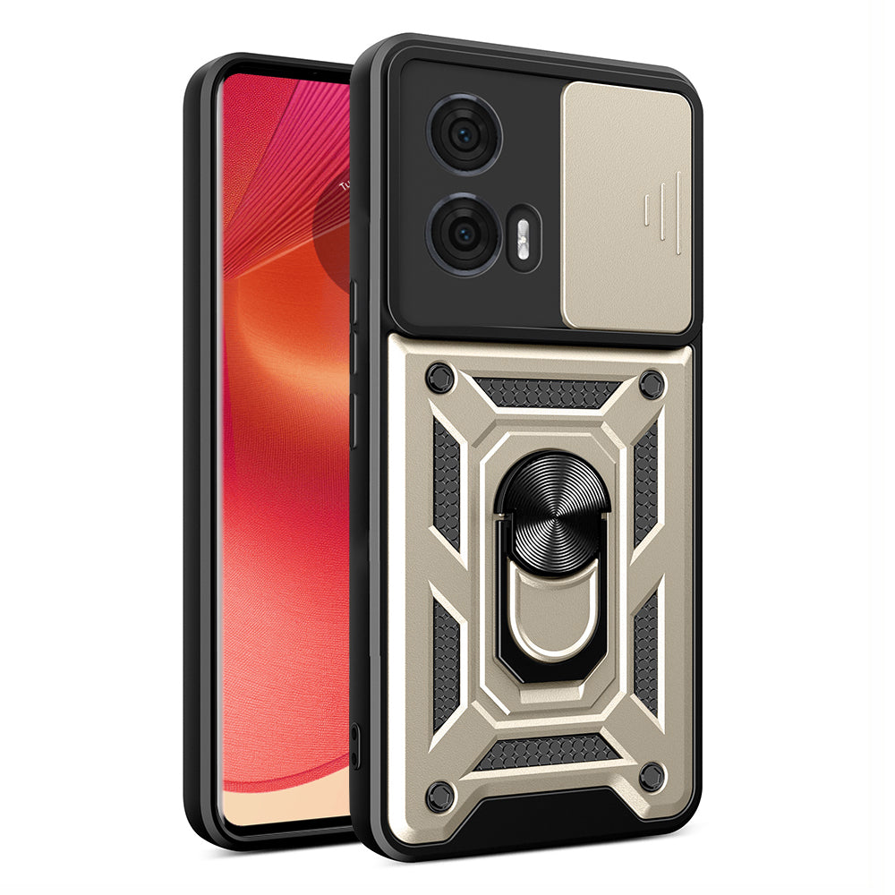 Capa para Motorola Edge 50, Techsuit, CamShield, Dourada