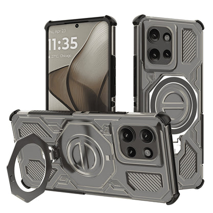 Capa para Motorola Edge 50, Techsuit, Carbon Shield Pro, Fumado