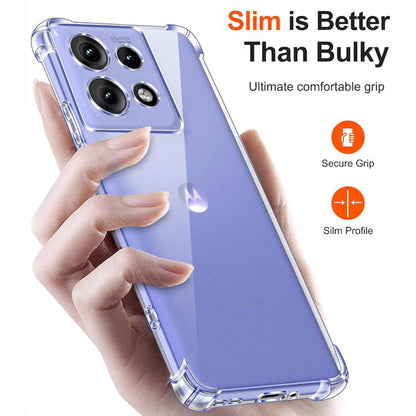 Capa para Motorola Edge 50, Techsuit, Shockproof Clear, Transparente