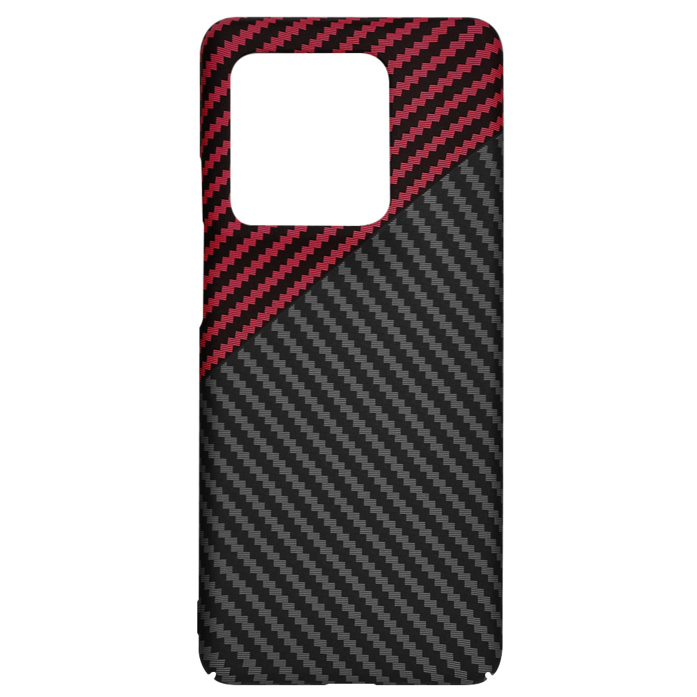 Capa para Motorola Edge 50 Ultra, Techsuit, Carbonite FiberShell, Preto Vermelho