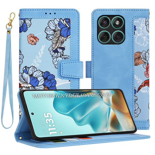 Capa para Motorola Edge 60 Fusion / Edge 60, Techsuit, FlipCraft, Azul