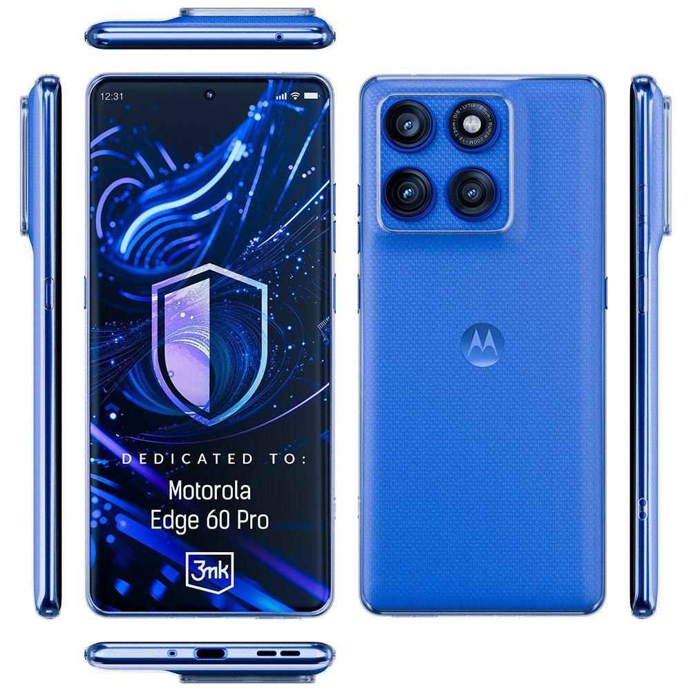 Capa para Motorola Edge 60 Pro, 3MK, Clear, Transparente