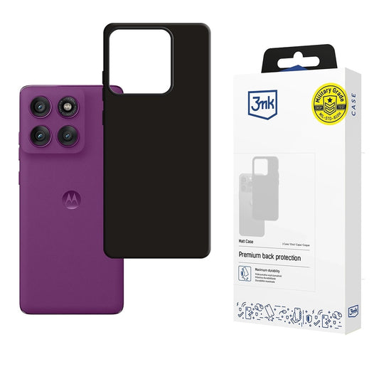 Capa para Motorola Edge 60 Pro, 3MK, Preta Mate