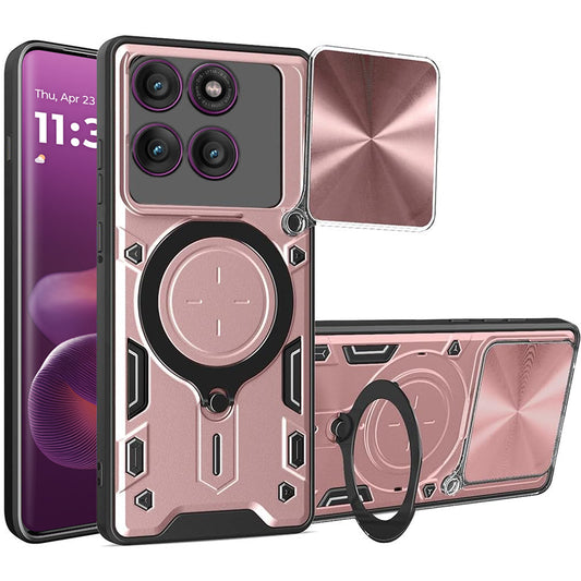 Capa para Motorola Edge 60 Pro, Techsuit, CamGuard Pro, Rosa Dourado