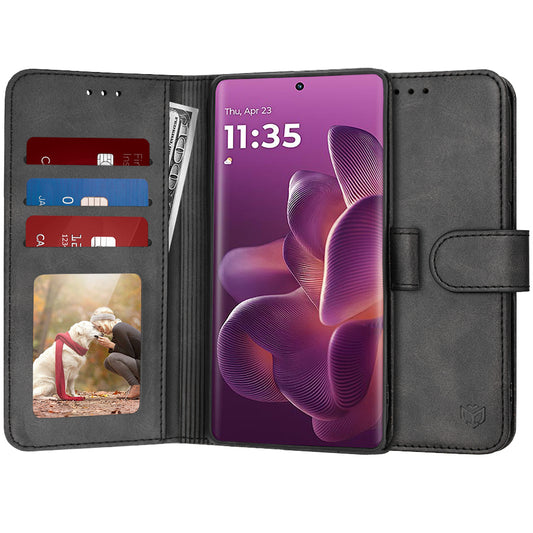 Capa para Motorola Edge 60 Pro, Techsuit, Diary Book, Preta
